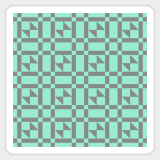 Turquoise Odds and Ends Patchwork Pattern Sticker